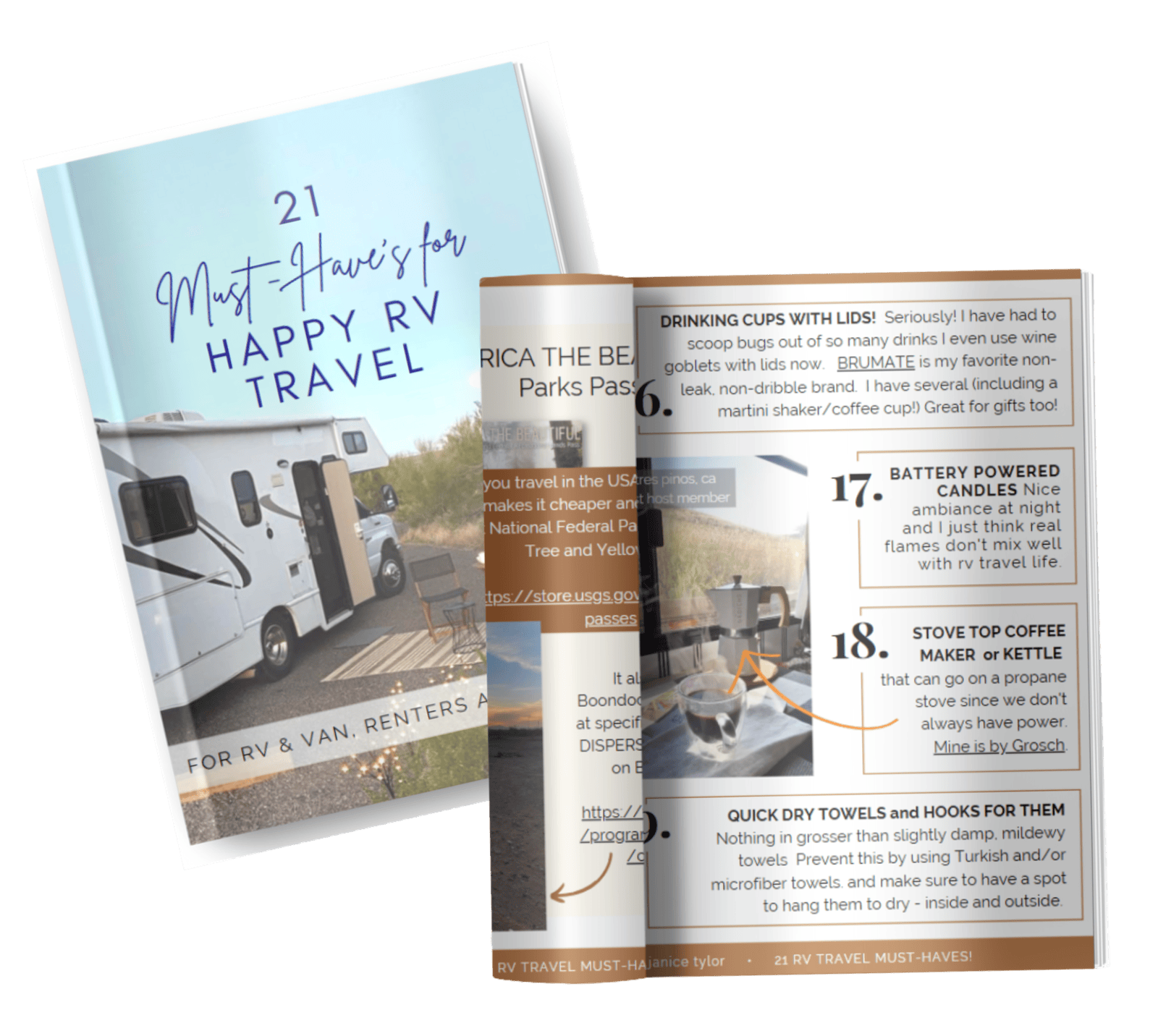 Cover of 21 Must-Have's for Happy RV Travel Download